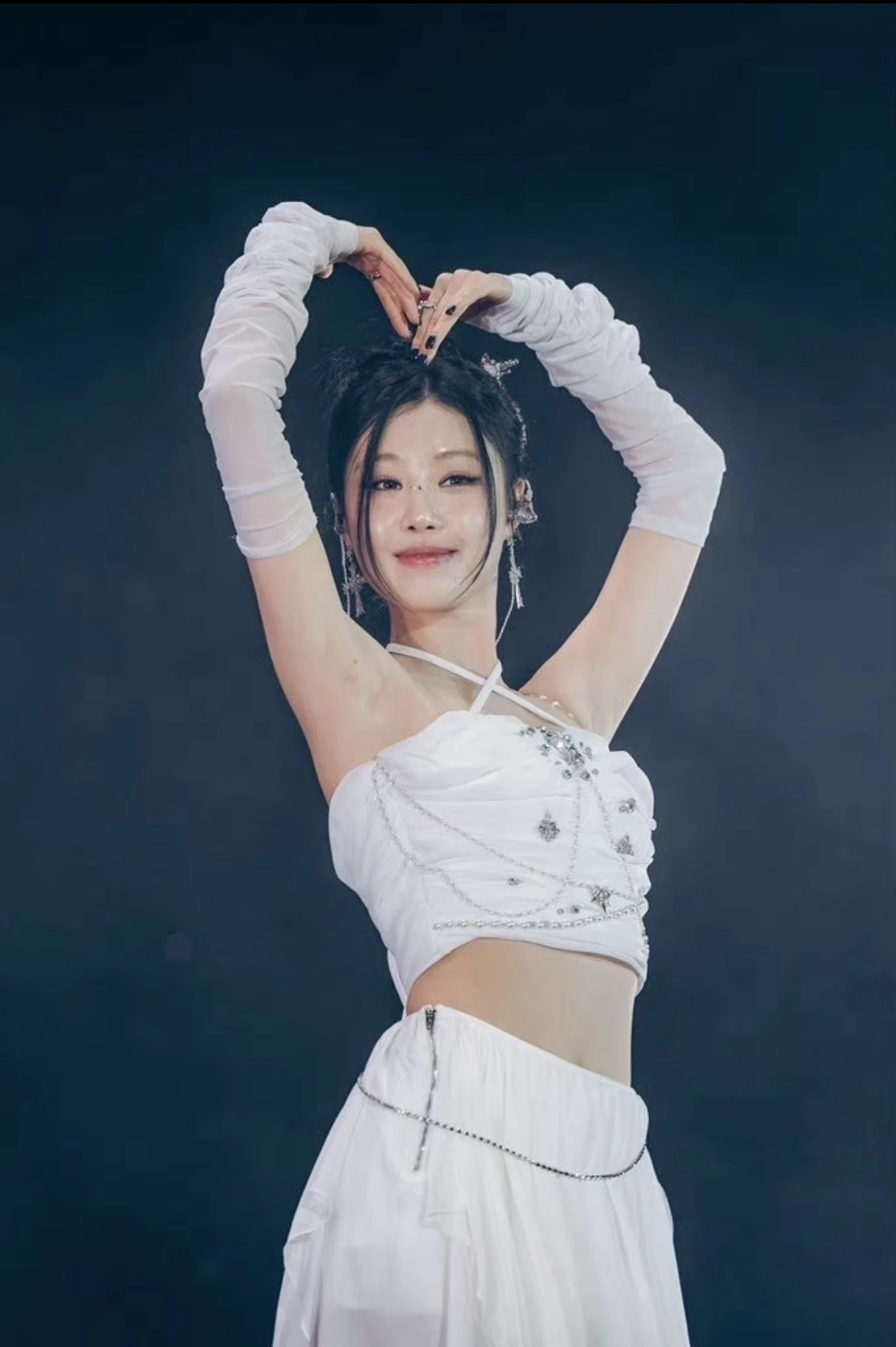Susu White Jazz Performance Suit Female Dance Costume Stage Performance Outfit 2024 Summer Collection Kpop Style