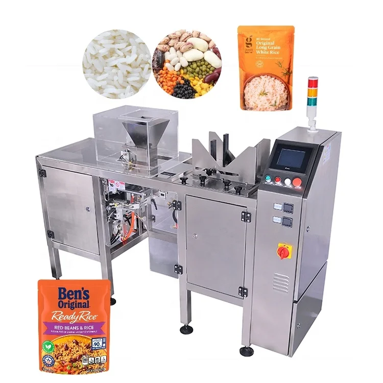 Gloex Industrial Automatic Granule Packaging Machine PLC Control Filling Sealing High-Accuracy Weighing For 1kg/2kg/5kg Rice