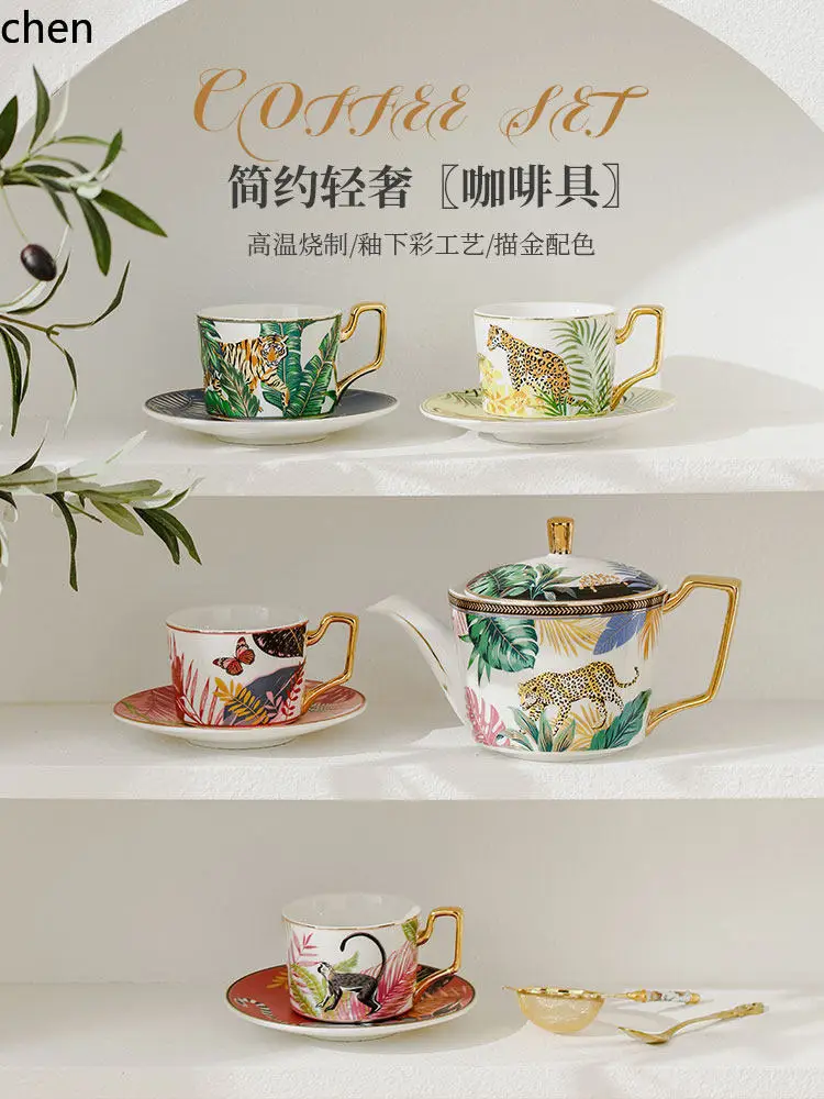 YFY  ceramic coffee cup and saucer set - afternoon tea set,  birthdays, housewarmings, and wedding favors - gift box included