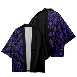 Hırka Kimono moda Streetwear 3D baskılı geleneksel Kimono rahat erkekler & kadınlar Cosplay Harajuku japon samuray giyim