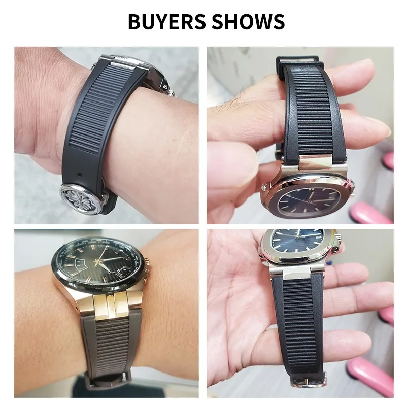 Silicone Watch Strap for Patek Philippe 5711 5712G Watchband Special Interface Bracelet Accessories 25mm*13mm