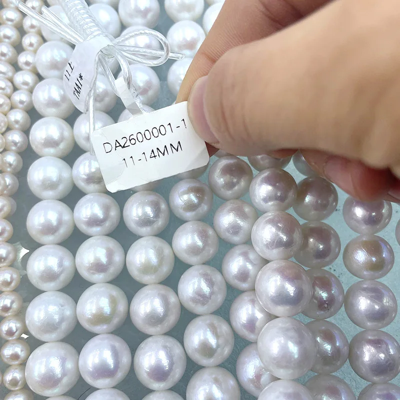 Freshwater Pearl Nucleated 11-14Mm Handmade Jewelry Making Material Kit Necklace Accessories