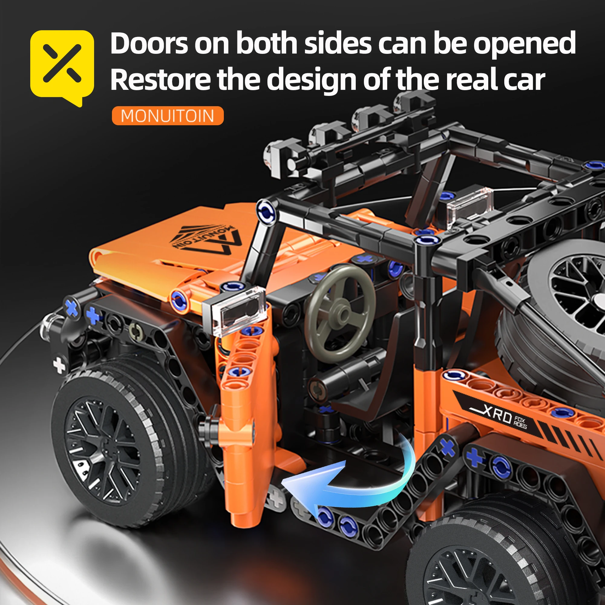 477 Stuks Modelbouwstenen Auto Diy Voertuig Speelgoed Sportwagen Off-Road Voertuig Racen Verjaardag En Kerstcadeaus Voor Kinderen