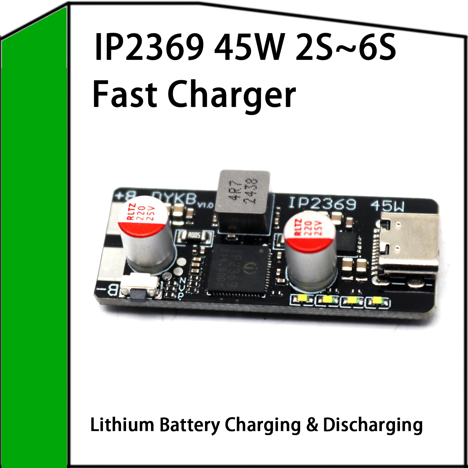 PD3.1 IP2369 45W Schnellladegerät 2S 3S 4S 5S 6S Lithiumbatterie Laden und Entladen Li-Ion LiFePO4 BMS für Drohnen Elektrowerkzeuge