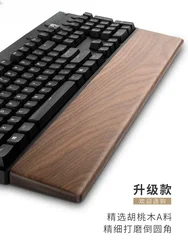 Black Walnut Hand Rest Custom Logo Solid Wood Wrist Pad Ergonomics60%/75%/85% Mechanical Keyboard Palm Rest for Wooting Keyboard