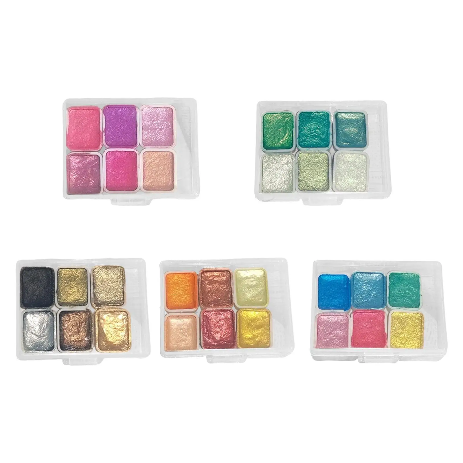 Nail Pigment Solid Solid Pigment Painting Portable Glitter Nail Powder 6 Colors for Artist Home Beginners Salon Nail Art DIY