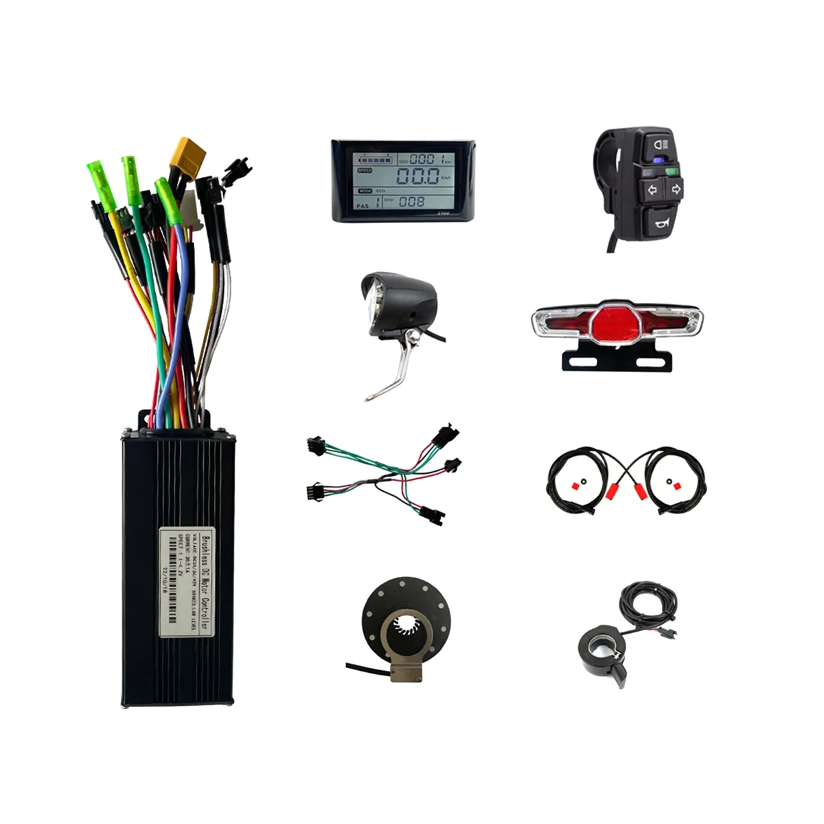 

For 750W-1000W Motor Electric Bike Motor Controller Kit with S900 LCD Display Horn Turning Switch E-Bike Light