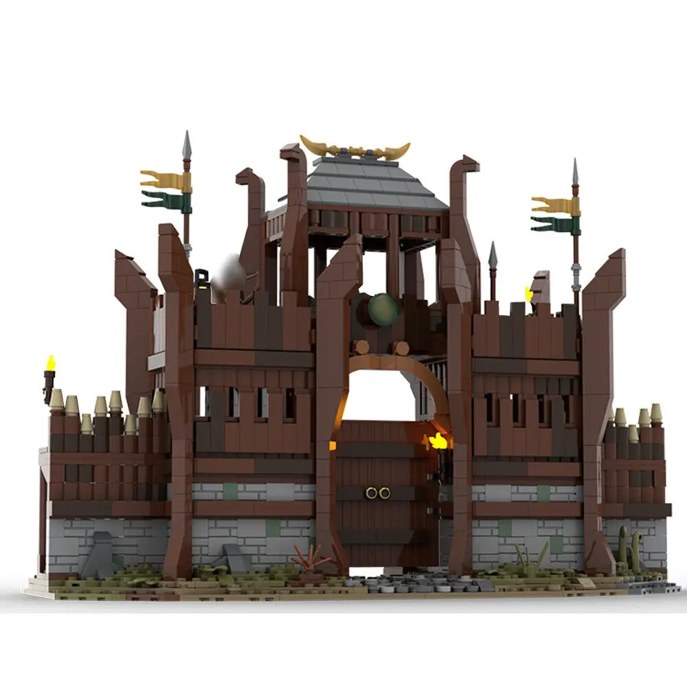 Main Gate of Castle from Movie Building Toys Set Minifig Scale 1744 Pieces MOC