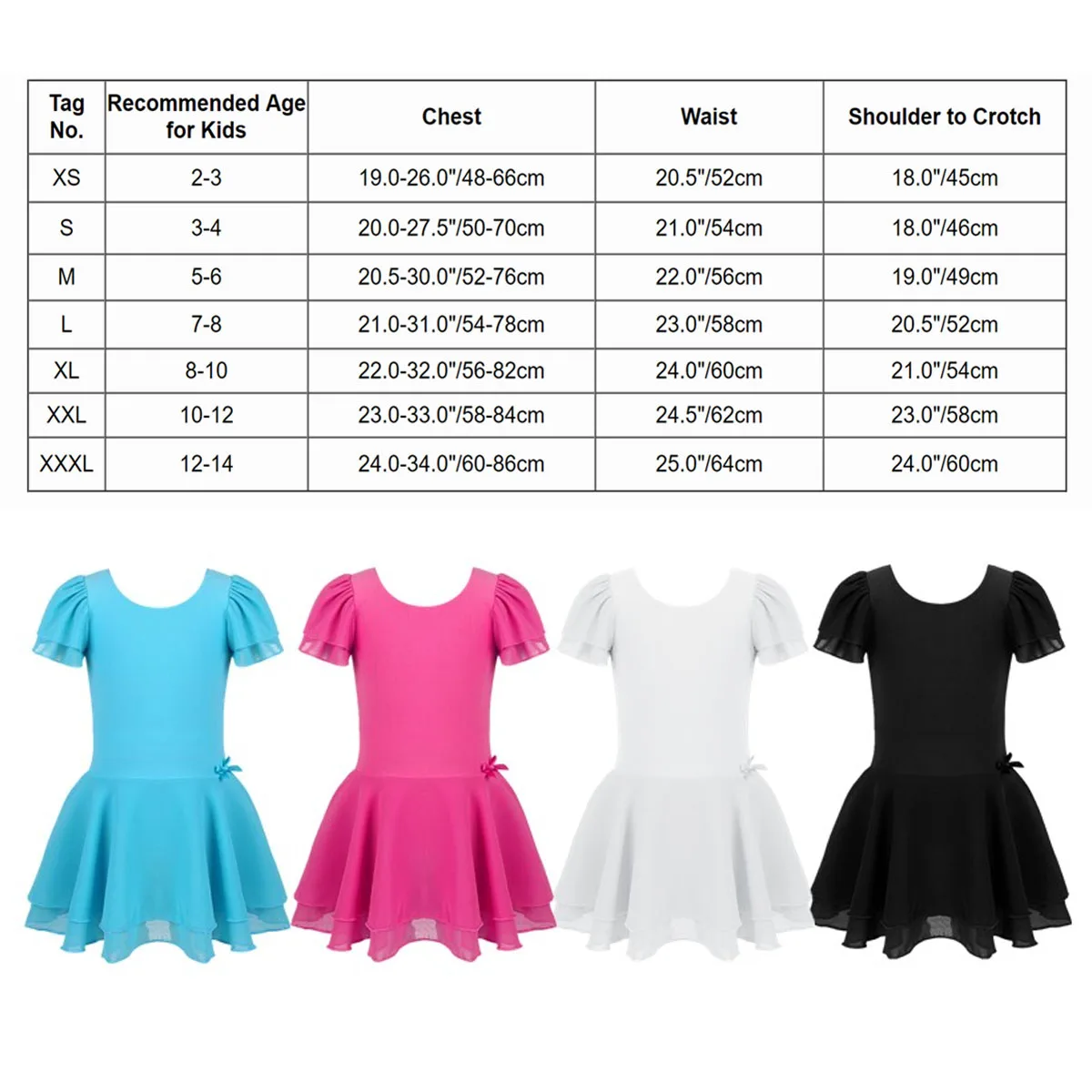 Kids Girls Skirted Leotards Dance Dress for Ballet Gymnastics Sleeveless Backless Bassic Practice Training Ballet Tutu Dress