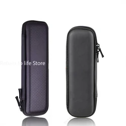 Women Makeup Brush Case Pure Black Small Cosmetic Bag Lipstick Pen Organizer Beauty Tool Storage Box Zipper Long Strip EVA Pouch