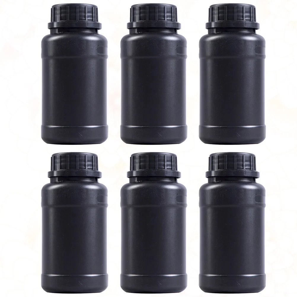 

6Pcs Plastic Bottles Hdpe Durable Chemical Storage Containers Lightproof for Liquid Fertilizer Agrochemical Engineering Holders