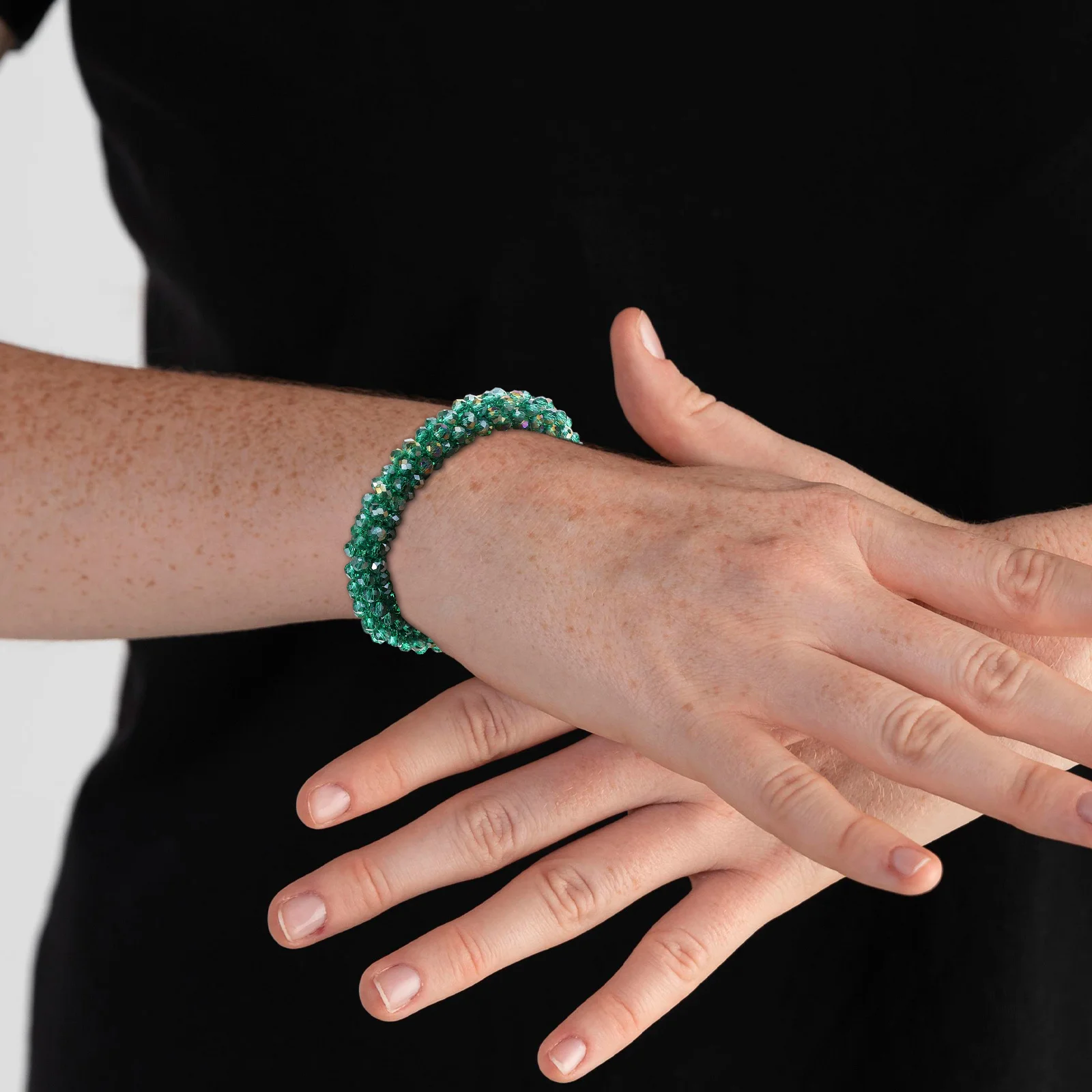 3 قطع من إكسسوارات الشعر الكريستالية بتصميم بسيط من حجر الراين، ربطات عنق مرنة بدون ضرر، ربطات شعر على شكل ذيل حصان للنساء والفتيات #1