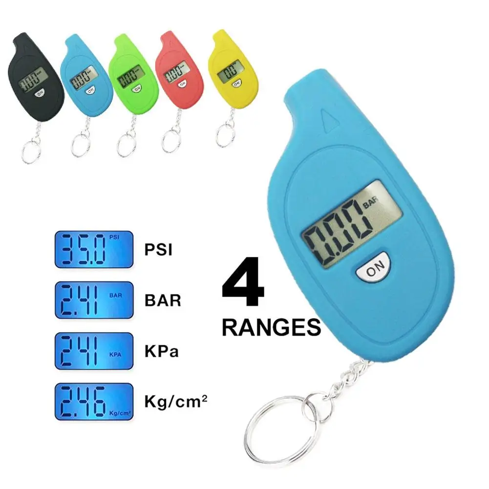 المحمولة الرقمية سيارة اختبار ضغط الإطارات دراجة نارية السيارات الإطارات الهواء متر مقياس شاشة الكريستال السائل 0-150 رطل لكل بوصة مربعة مع سلسلة مفاتيح صغيرة #4