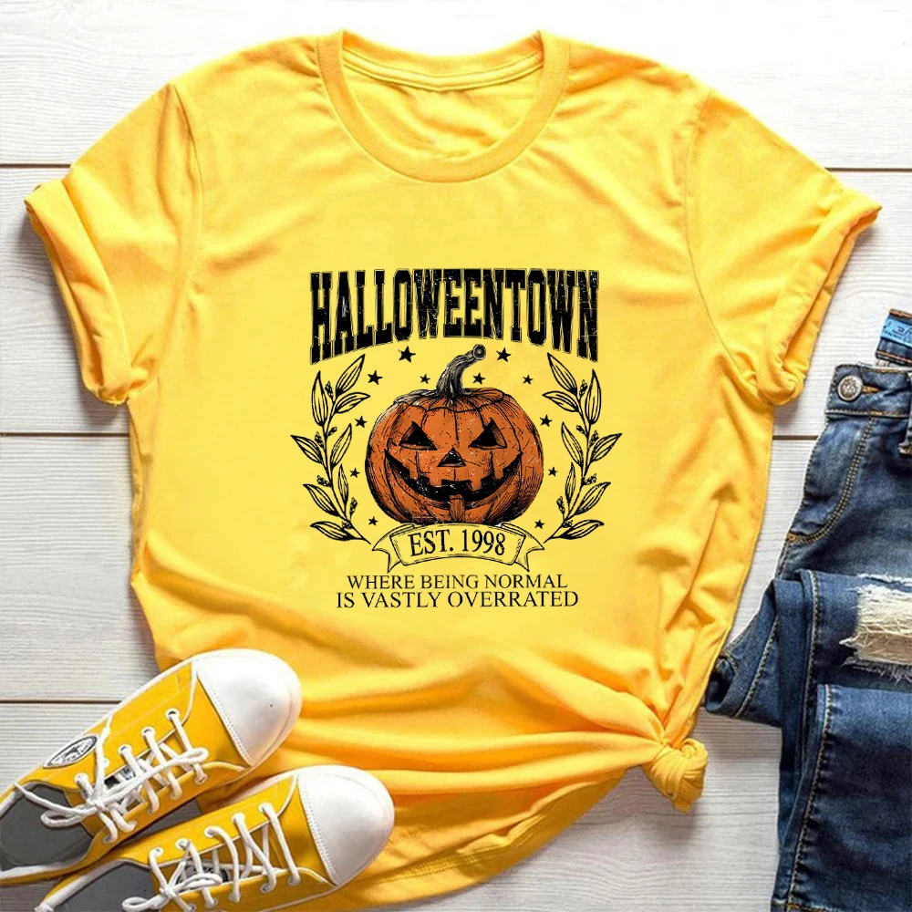 Halloweentown 1998 Shirt Halloween Shirt Halloween Pumpkin Shirts Vintage Fall Tee Women Clothes Unisex Short Sleeves Top