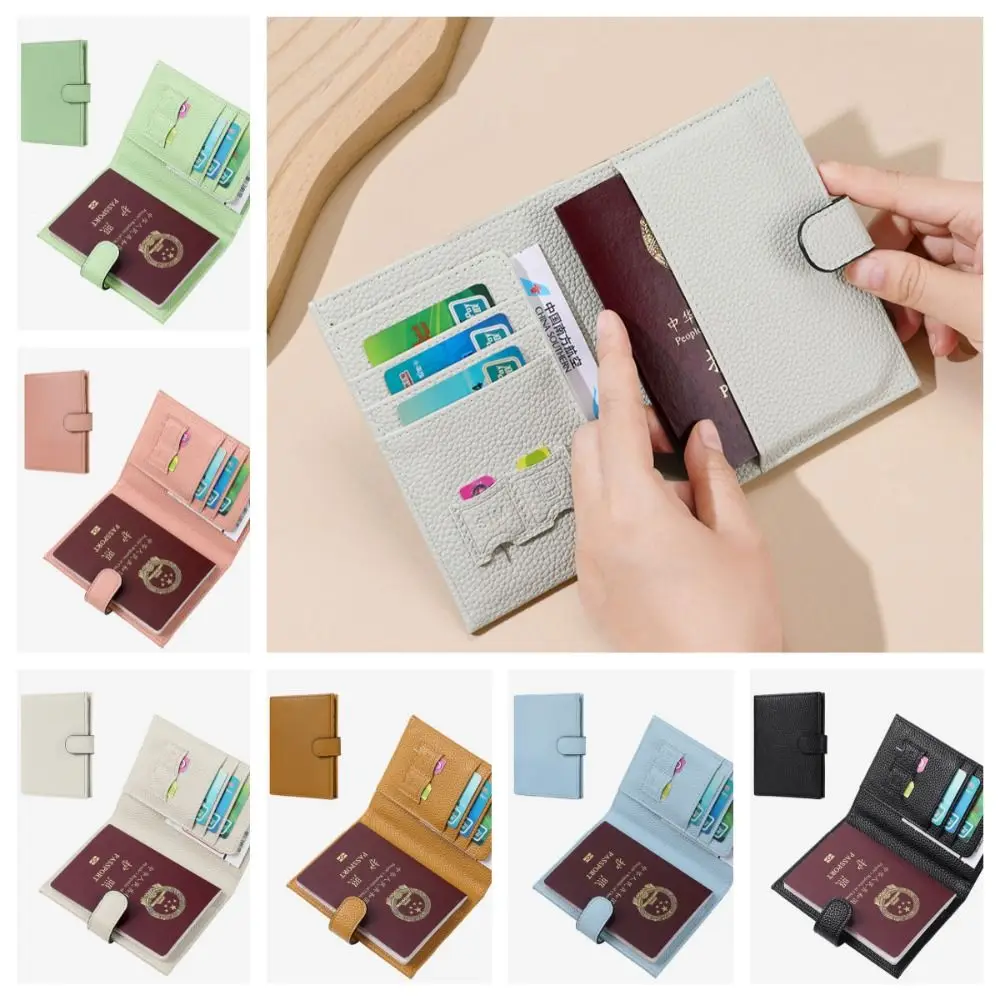 

Waterproof Passport Cover with SIM Card Slots Card Case Airplane Check-in Leather Passport Holder Multifunction Ticket Folder