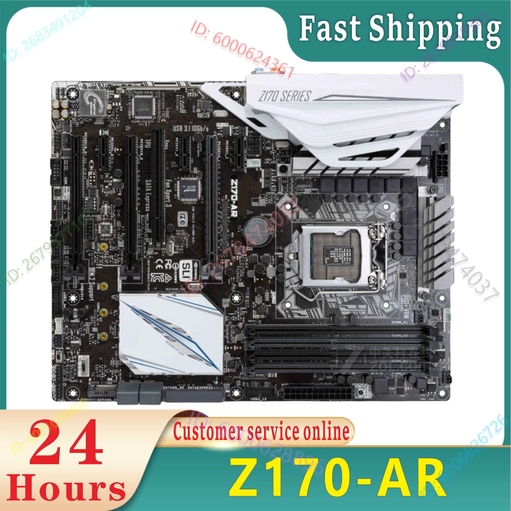 

Z170-AR M.2 NVME 6th slot LGA1151 DDR4 Z170 desktop ATX board 100% original testing