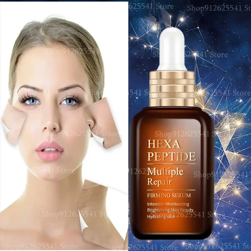 Facial Hexapeptide Anti-Wrinkle Liquid Moisturizing Firming Essence Bright Skin Dark Spot Corrector Face Whitening Serum