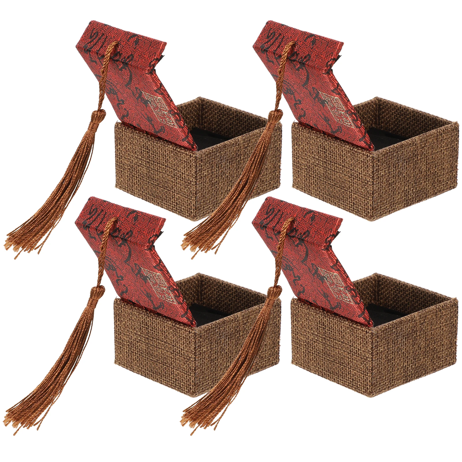 

Jewelry Box Decorative Case Vintage Storage Container for Necklaces Earrings Watches Small Tools Trinkets Dustproof Lid Smooth