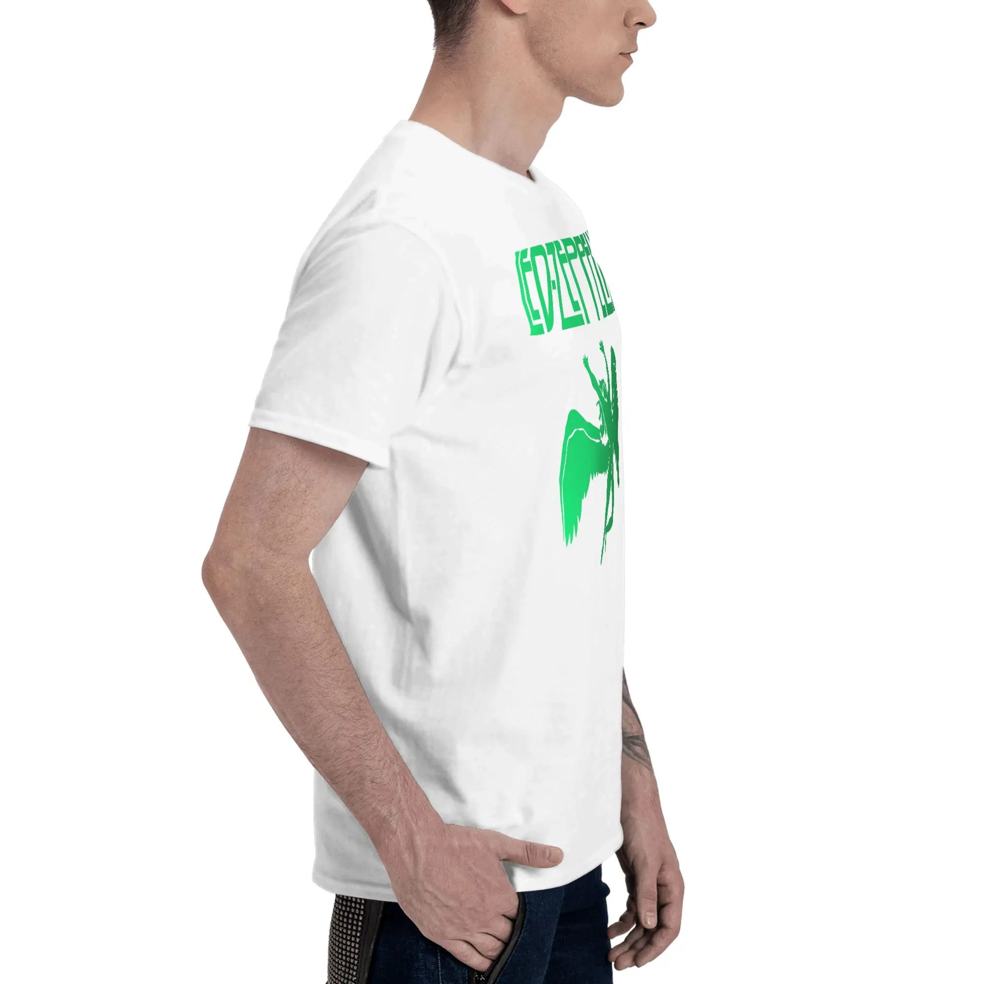 Band-Led-Zeppelin Long Style Reversible T-shirt Japanese Style Commuting Tees