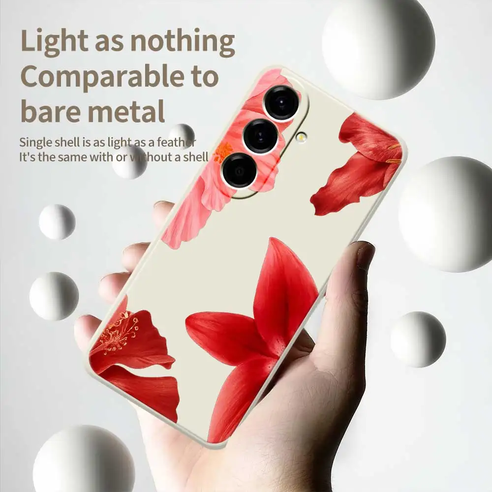 Funda de teléfono con patrón de flores para Samsung Galaxy A56 A32 A23 A22 5G A32 A23 4G A55 A54 A53 A52 A51 A35 A34 A31 A25 A24 funda suave