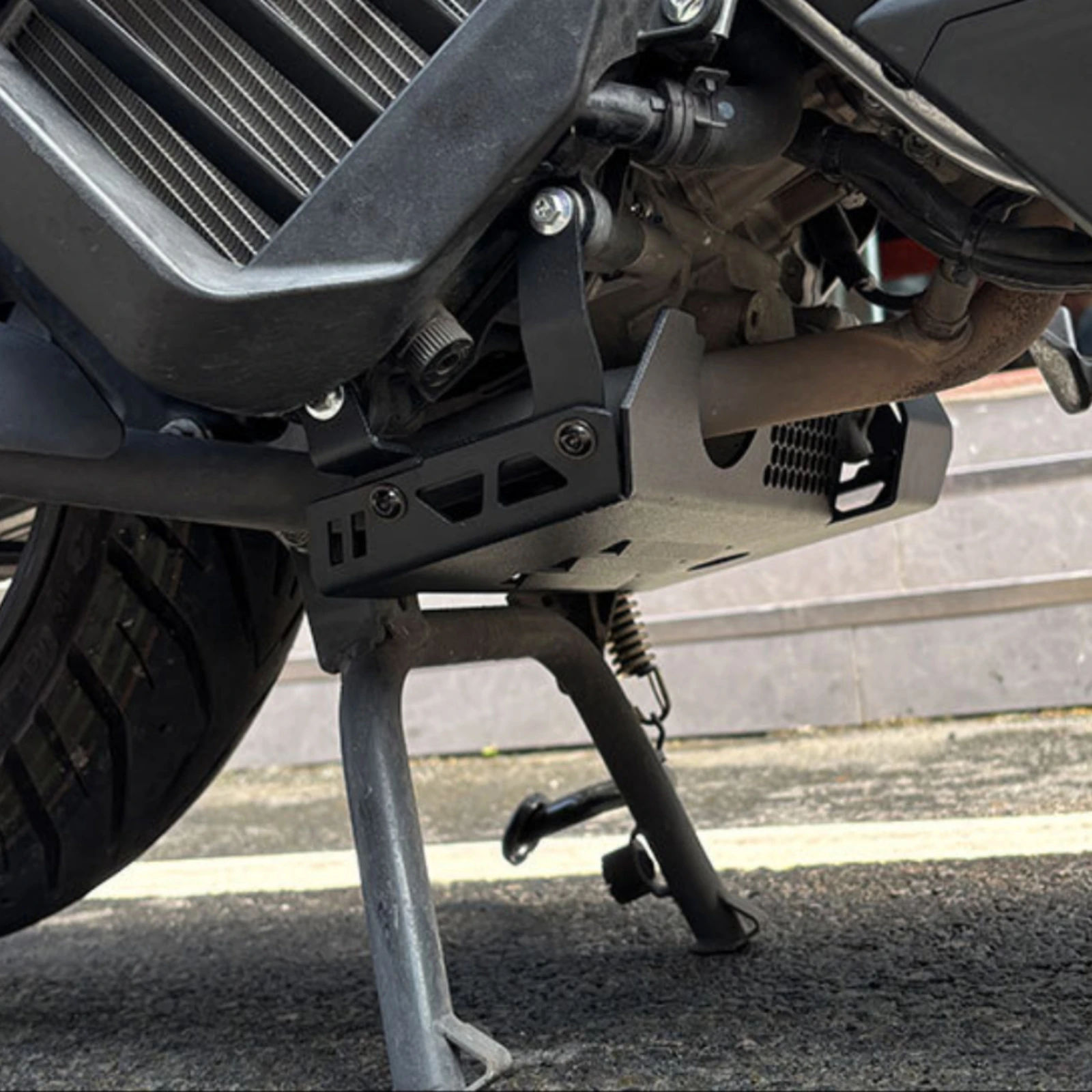 Zontes 150X Skid Plate 3mm Thick Engine Skid Plate Motorcycle Undercarriage Guard Heavy-Duty Vehicle Underbody Protection Rugged