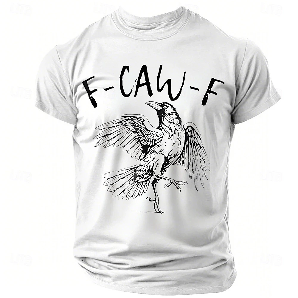 2025 Funny Crow T Shirt Short Sleeve T-shirt for Men 3D Print Crew Neck T-Shirt Plus Size Street Daily Men's Tops Tee Clothing