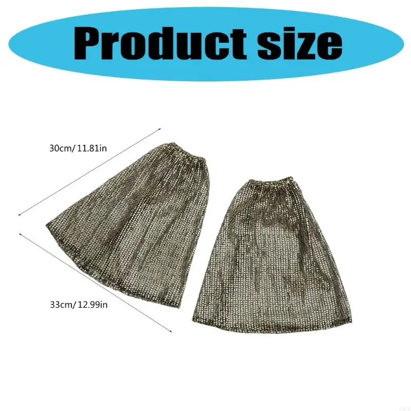 Maniche a braccio costume scintillanti paillettes che allungano i polsini elastici copre i decori