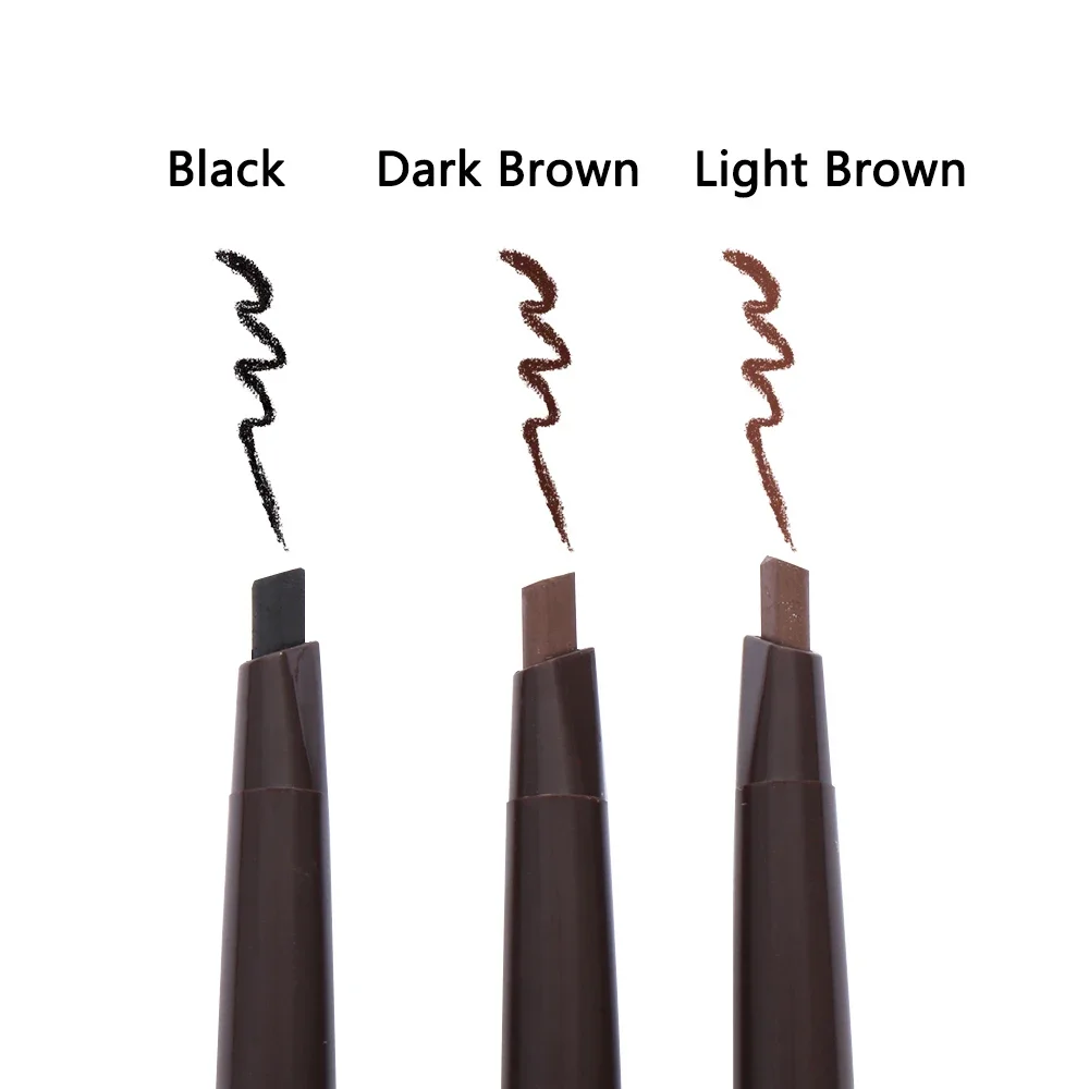 3-Color Waterproof Beard Filling Pencil & Brush Set