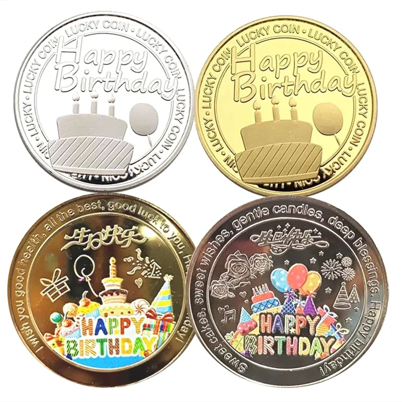 عملات عيد ميلاد سعيد ميدالية تذكارية عملات فنية إبداعية عملات محظوظة ميدالية عيد ميلاد عملة مجموعة فنية عملات معدنية هدايا