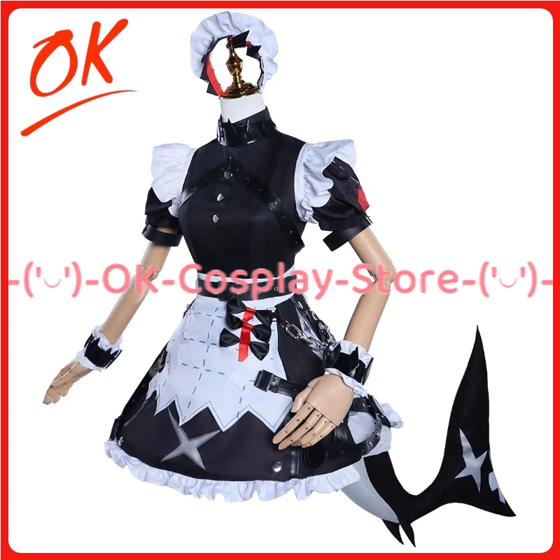 

Shark Girl Elaine Joe Cosplay Costume Game Zenless Zone Zero Anime Roleplay Maid Dress Outfit Halloween Carnival Party Uniform