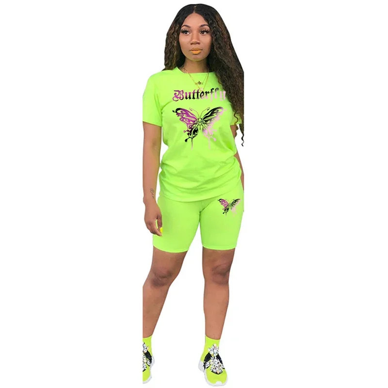 

Fashion Womens Tracksuit Summer Casual T-shirt Shorts 2 Pcs Set Daily Sports Jogging Woman Clothing 2026 Best Seller Outfits y2k