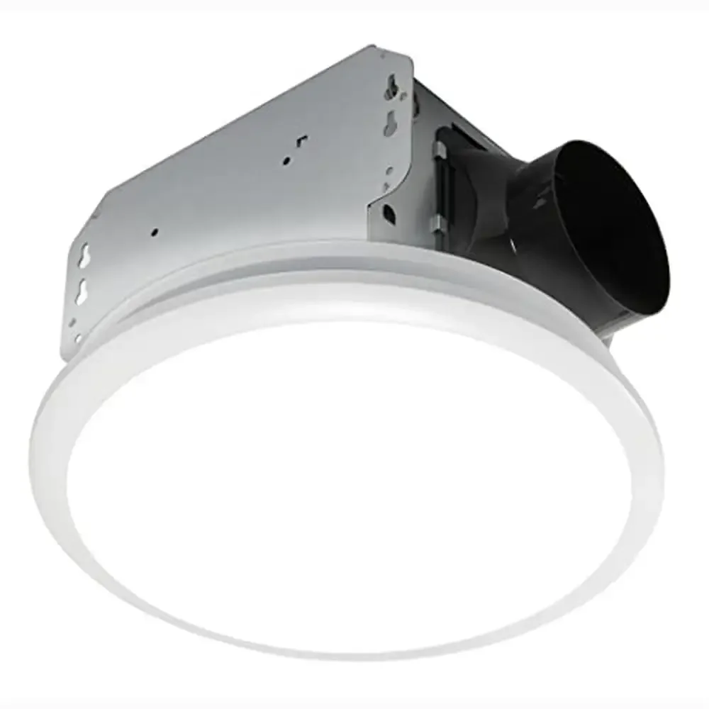 LED Badkamer Afzuigventilator 0,7 Zones 50 CFM Wit Stille ventilatie Corrosiebestendig Eenvoudig te installeren Modern design Huiswerk