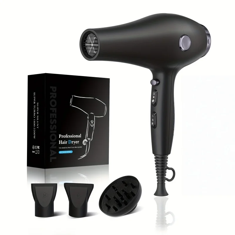 

Authentic Hair Salon High-Power Hair Dryer 2400W Constant Temperature Non Damaging Power Generation Hair Dryer Diffuser
