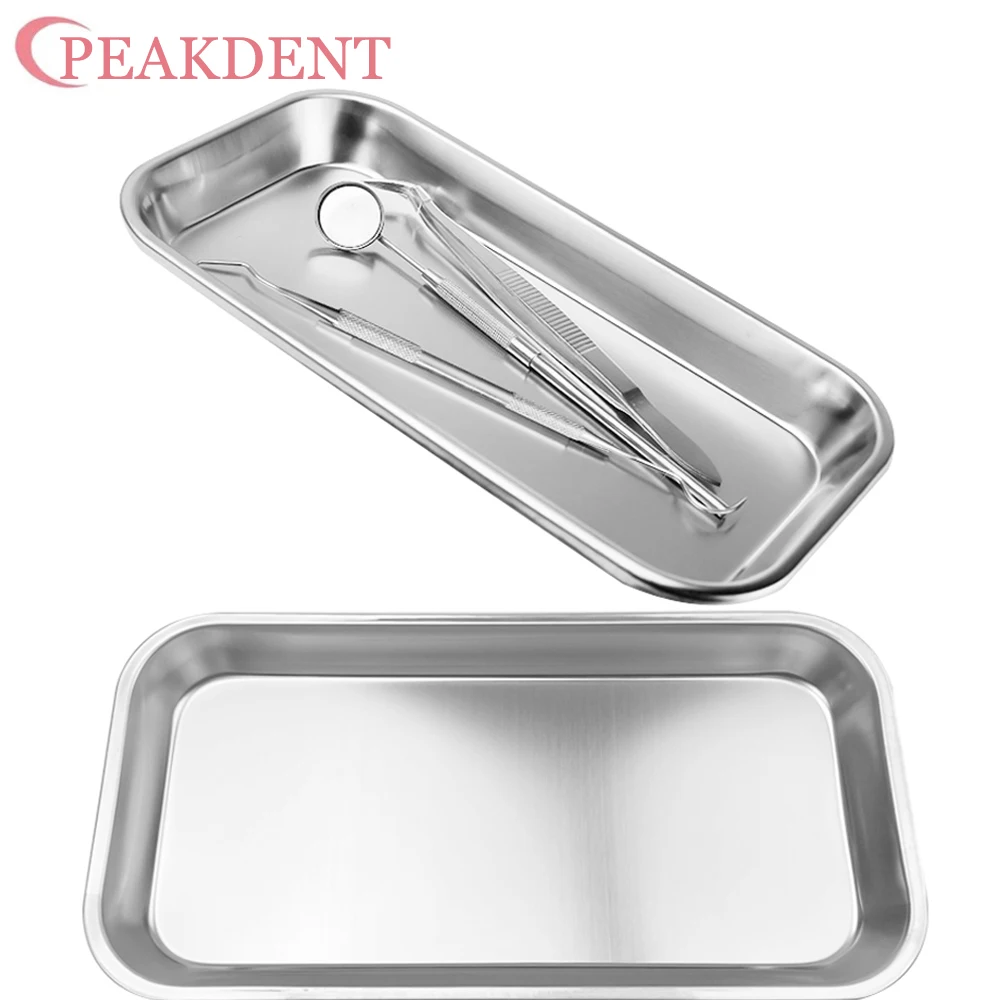 1pcs Stainless Steel Medical Plate Disinfection Eyebrow Lip Makeup Body Art Dental Tattoo Accessories Surgical Square tray