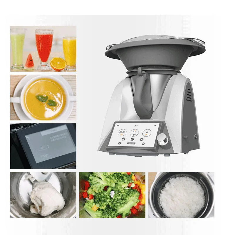 Kitchen Appliances All in One Automatic Smart Cooker Cooking  2LCook Mixer Machine No Fumes Recipe Chip Cooking Guide 1500w