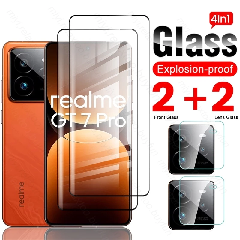 Realmi GT7 Pro Case 4 In 1 Camera Protective Glass for RealmeGT7Pro Realme GT 7 Pro 7Pro GT7Pro 5G Curved Screen Protector Glass