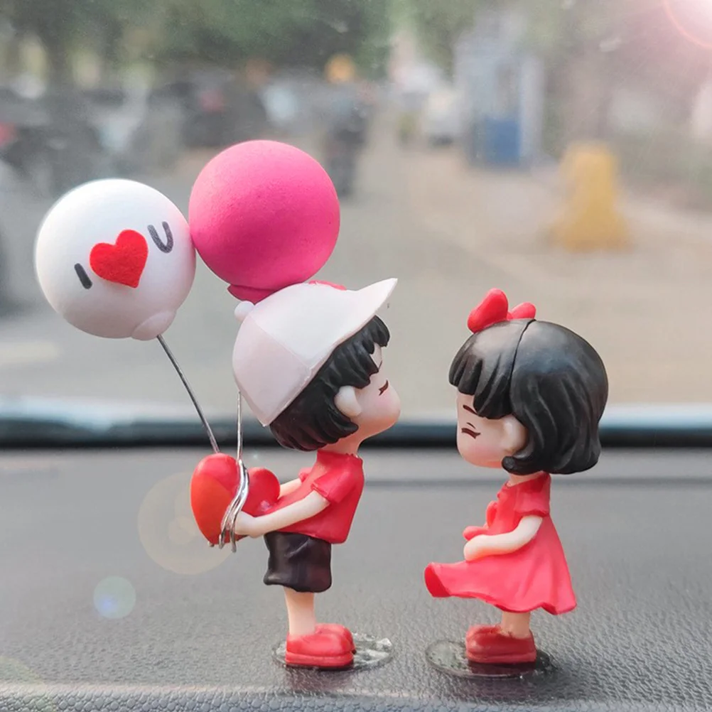 

Car Ornaments Aesthetic Decor Dashboard Decorations Interior Accessories Home Couple for Figurines Statue