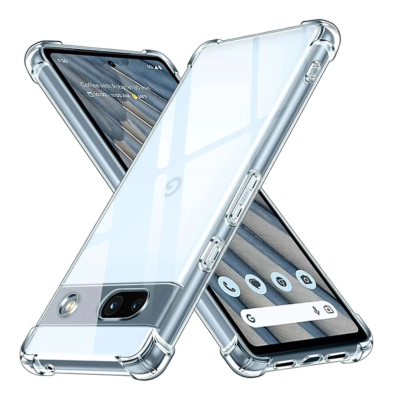 1.5MM Thick Air-Bag Clear Phone Case For Google Pixel 9 Pro XL 8A 8 Pro 6A 7A 6 7 Pro 5G Shockproof Silicone Soft Cover Fundas