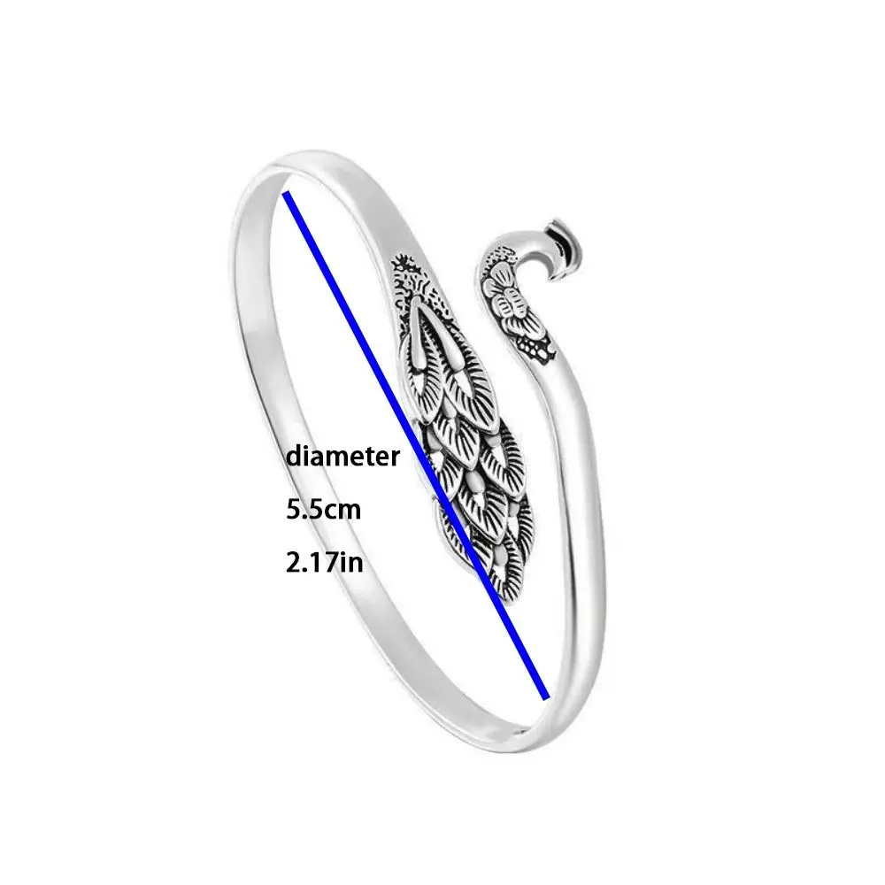 Pulsera con apertura de pavo real hueco, joyería de mano Vintage, brazalete de estilo chino, pulsera de estilo étnico tradicional esmaltado