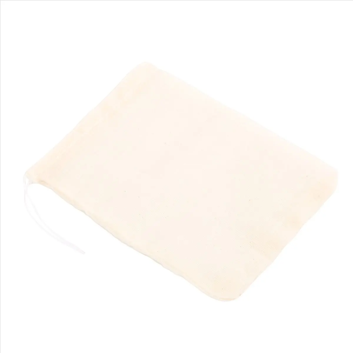 ABNH 100 Pieces Drawstring Cotton Bags Muslin Bags,Tea Brew Bags (4 x 3 Inches)