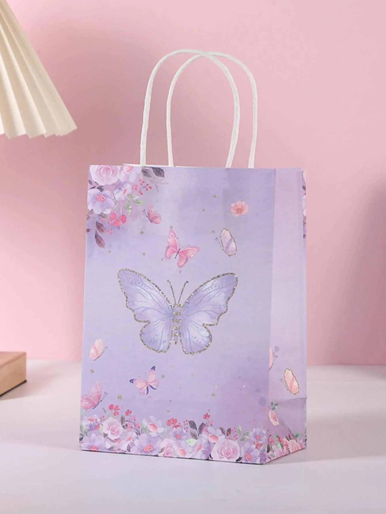 Butterfly flower crown Butterfly paper bag party gift bag paper gift bag set of 5