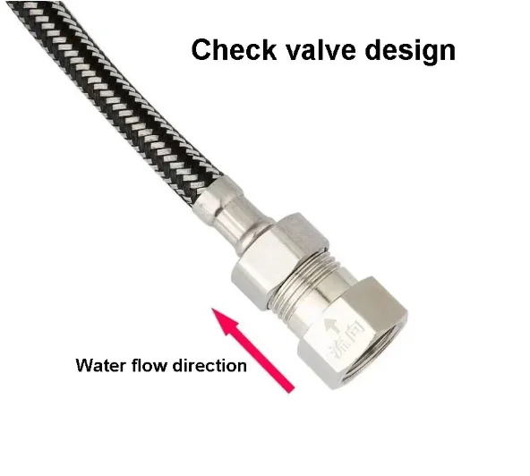 Toiletten-Rückschlagventil mit Innen- und Außengewinde, Einwegventil 1/2' G1/2 20mm, 304 Edelstahl-Rückschlagventil, Langlebiges Hardware-Zubehör – Detail 6