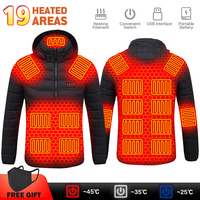 Electric Heated Cotton Jacket for Men and Women Thermal Clothes Heated Undershirt USB Heating 19 Area Winter Warm Coat