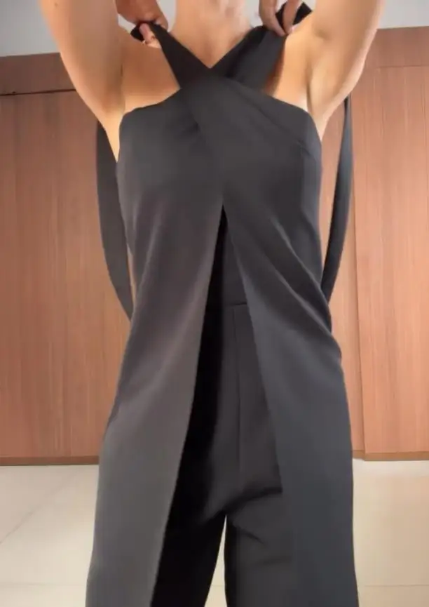 قطعتين مجموعة النساء الزي 2025 صيف جديد عادي الرسن الباردة الكتف الجبهة الشق تعادل بالتفصيل بلوزات وسراويل الأعمال غير رسمية مجموعة