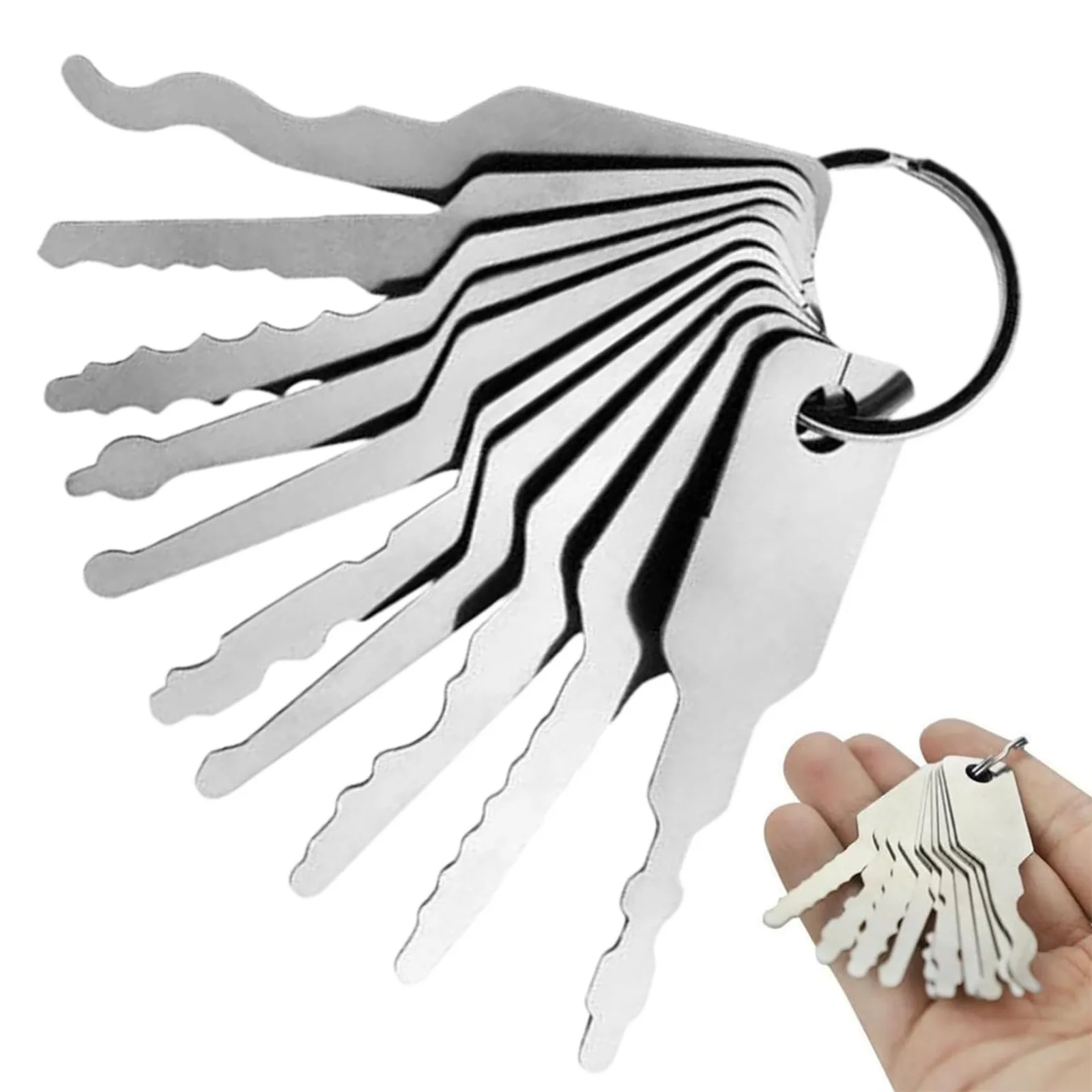 10-100PCS Hook and Loop Repair Tool Convenient Door Lock Repair Kit Car Hook and Loop Tool Stainless Steel Picking Tool Kit