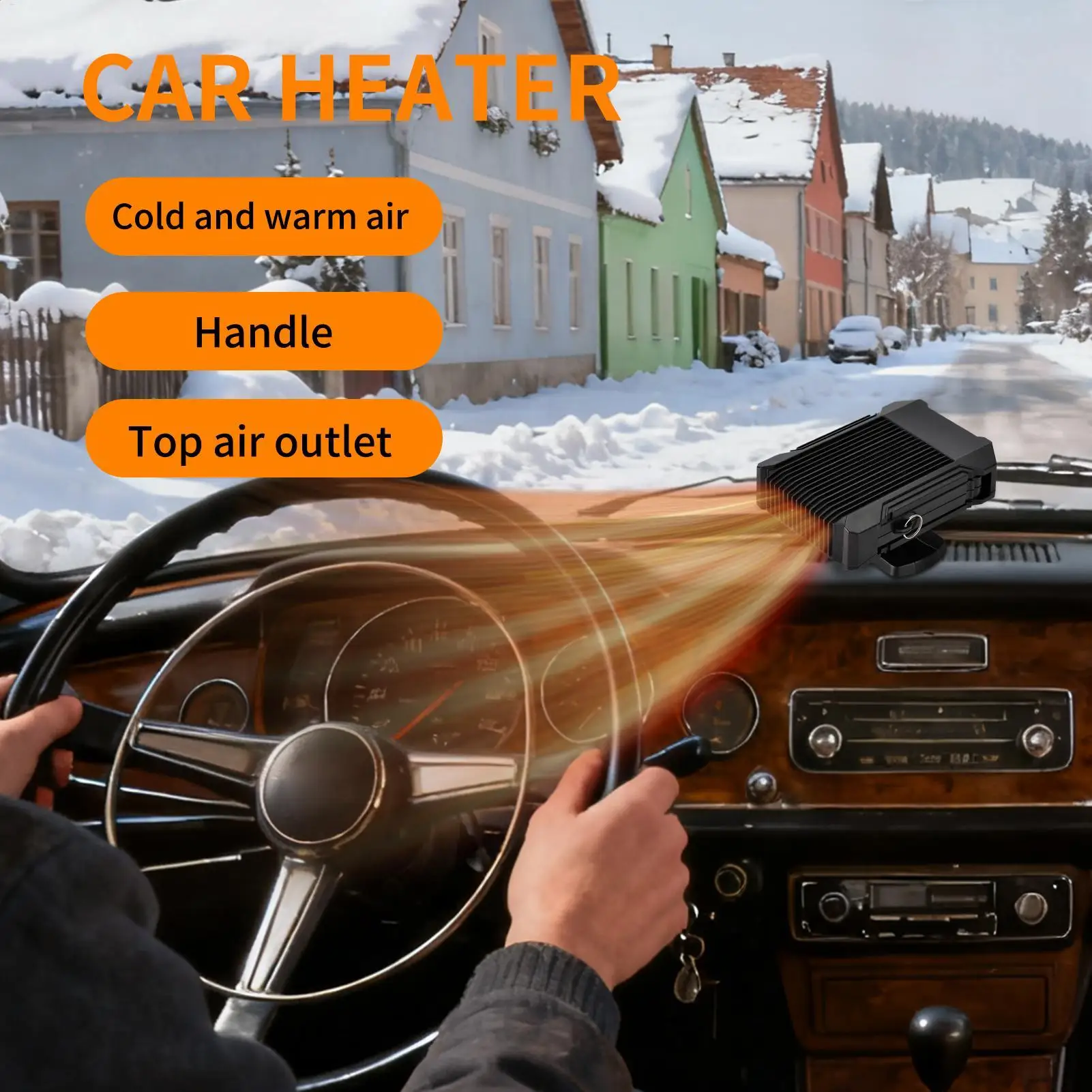 150 واط المحمولة سيارة تخييم سخان مزيل الصقيع مزيل الضباب سخان الزجاج الأمامي لشاحنة الشتاء الزجاج الأمامي التدفئة والتدفئة #3