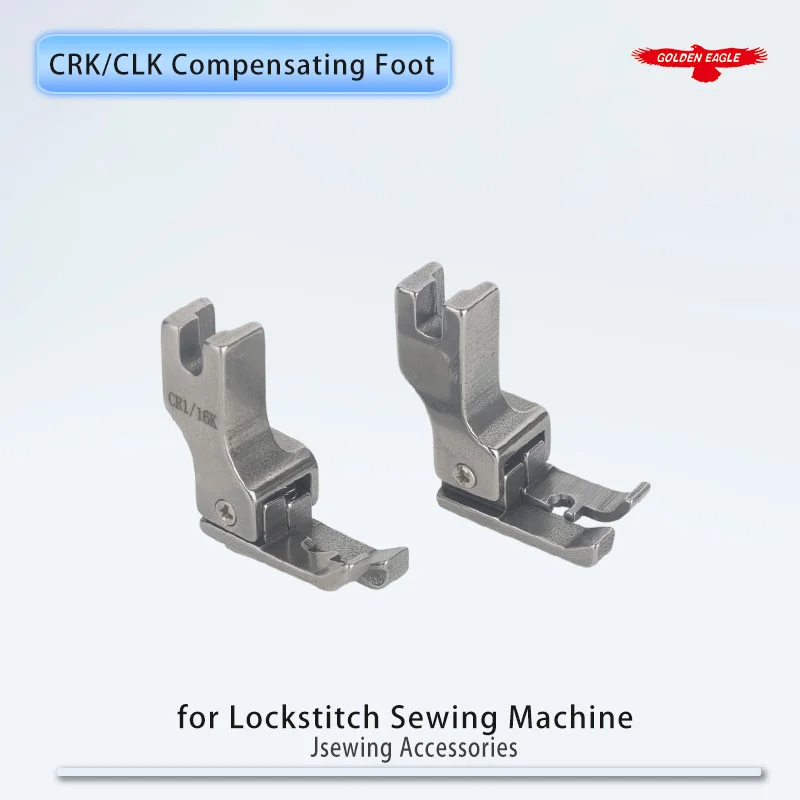 CRK CLK 1/32'' 1/16'' Left / Right Compensating Presser Foot For Industrial Single Needle Lockstitch Sewing Machine 0.1, 0.2cm