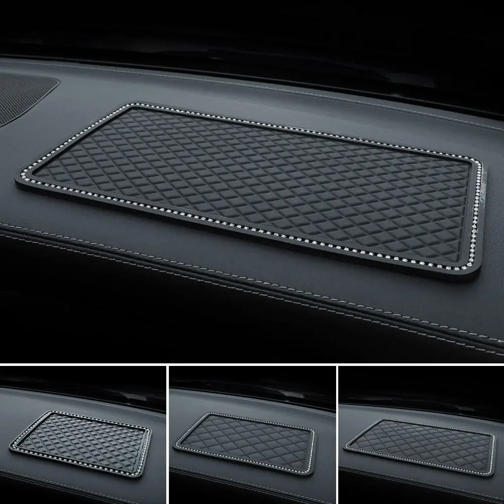 High Quality PVC Car Phone Anti-slip Mats Car Accessories Auto Interior Mobile Phone Pad with Diamond Anti-slip GPS Pad Car