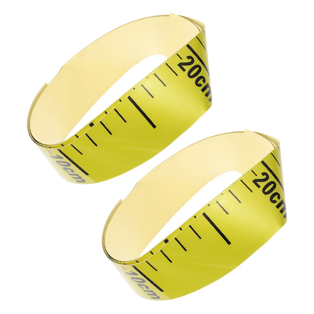

2Pcs Water Level Measurement Tape Stick on Measuring Ruler with Adhesive Backing for Reservoirs Containers Clear Markings