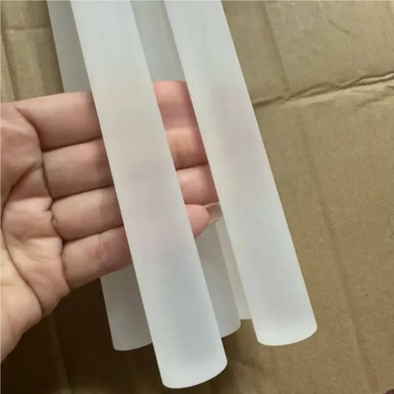 Naxilai 10pcs อะคริลิค Solid Frosted Rod Plexiglass แท่งตกแต่งท่องเที่ยว Props Plant Stakes ยาว 500 มม.